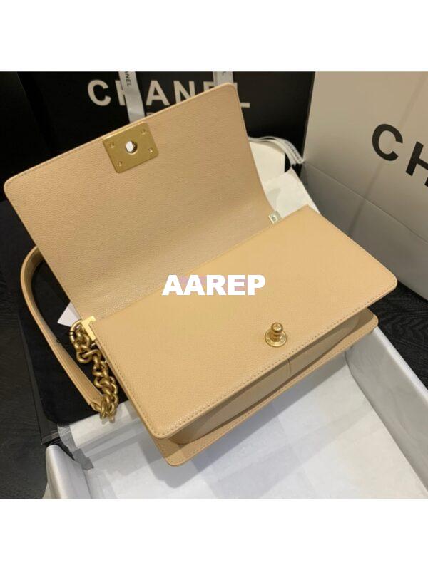 Replica Chanel Le boy Caviar Bag 67086 Beige 9