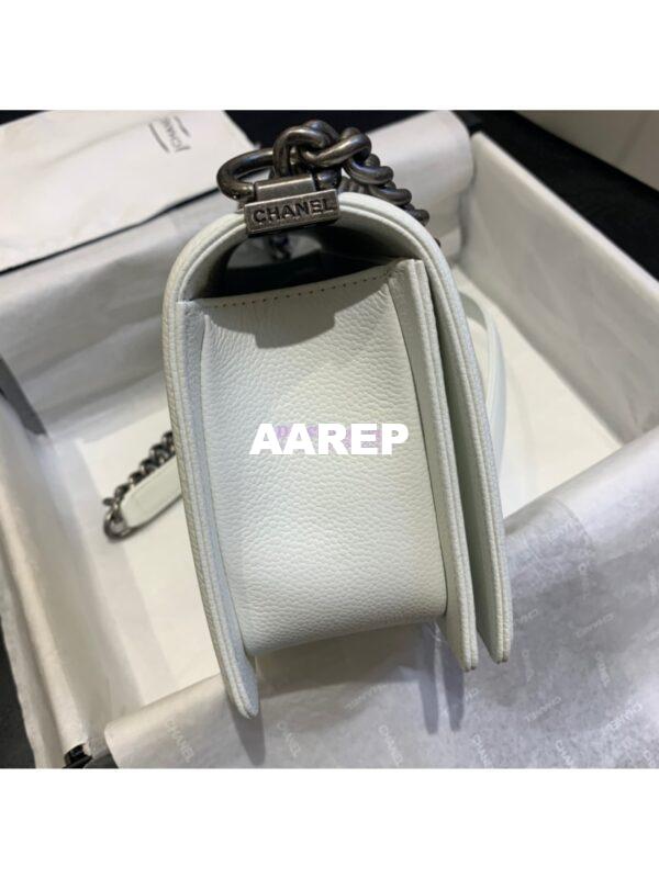 Replica Chanel Le boy Caviar Bag 67086 White 5