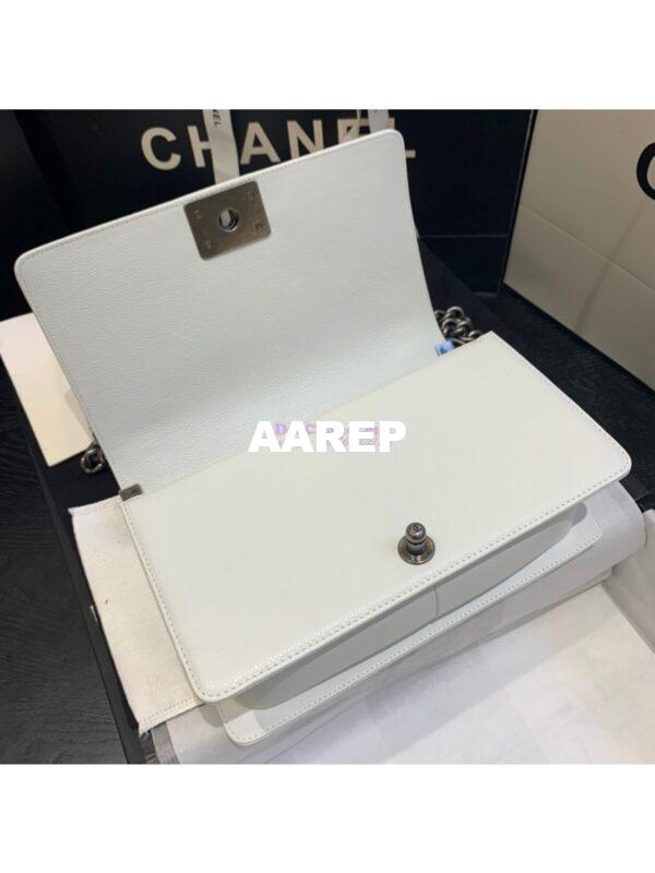 Replica Chanel Le boy Caviar Bag 67086 White 6