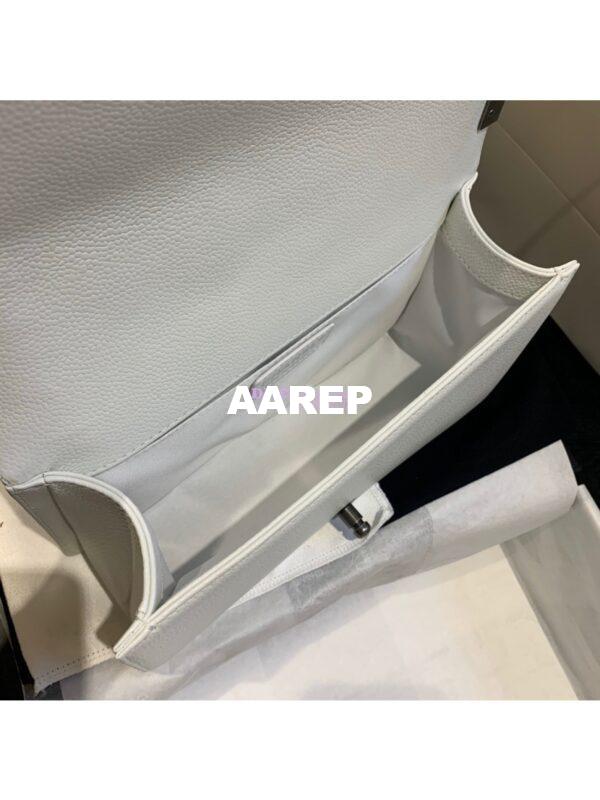 Replica Chanel Le boy Caviar Bag 67086 White 7