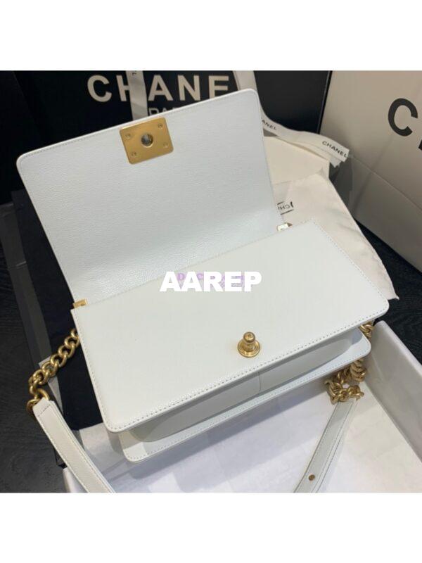 Replica Chanel Le boy Caviar Bag 67086 White 15