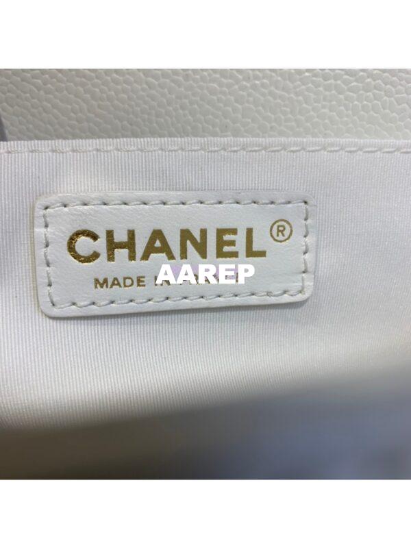 Replica Chanel Le boy Caviar Bag 67086 White 17