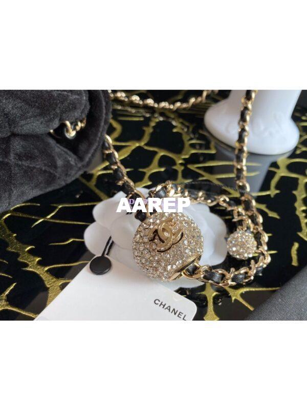 Replica Chanel Velvet with Strass Charm Strap Mini Flap Bag AS1786 Black 7