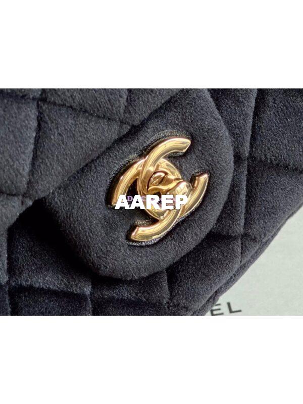 Replica Chanel Velvet with Strass Charm Strap Mini Flap Bag AS1786 Black 8