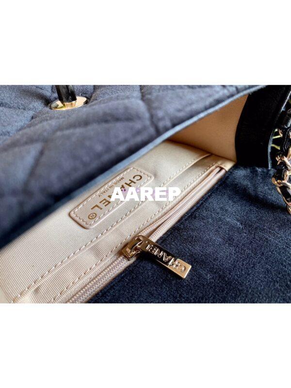 Replica Chanel Velvet with Strass Charm Strap Mini Flap Bag AS1786 Black 10