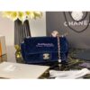 Replica Chanel Velvet with Strass Charm Strap Mini Flap Bag AS1786 Blue