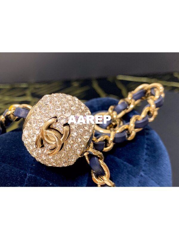 Replica Chanel Velvet with Strass Charm Strap Flap Bag AS1787 Blue 6