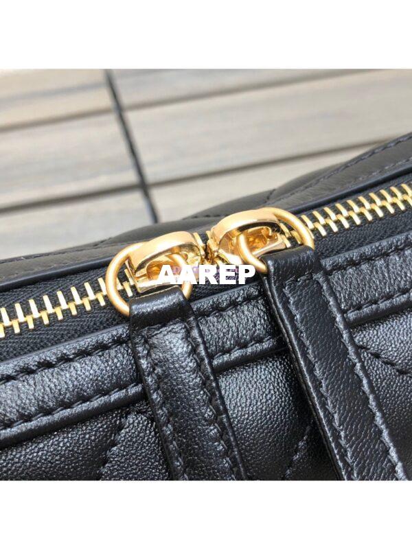 Replica Chanel Shiny Lambskin Small Bowling Bag AS1899 Black 4