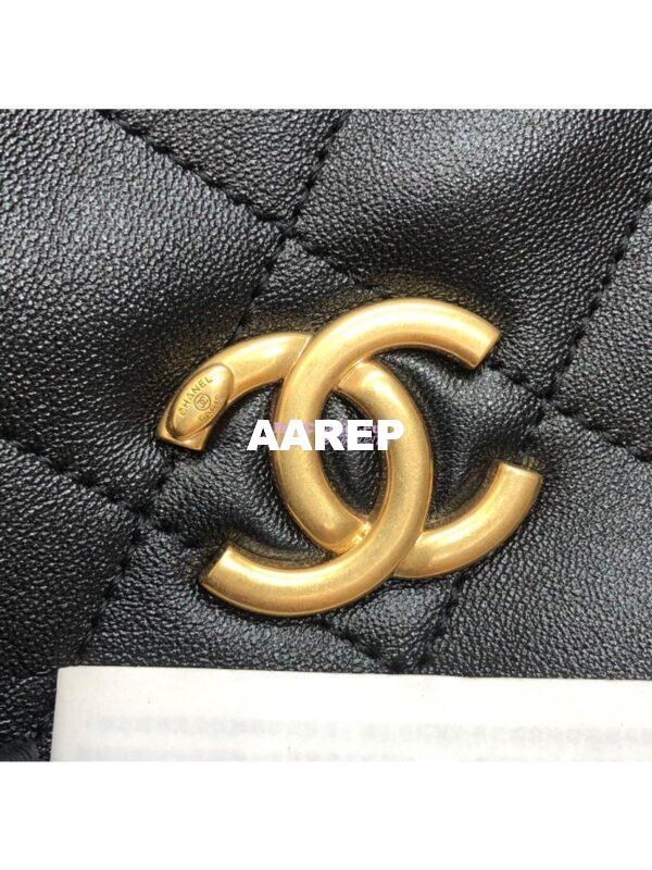 Replica Chanel Shiny Lambskin Small Bowling Bag AS1899 Black 5