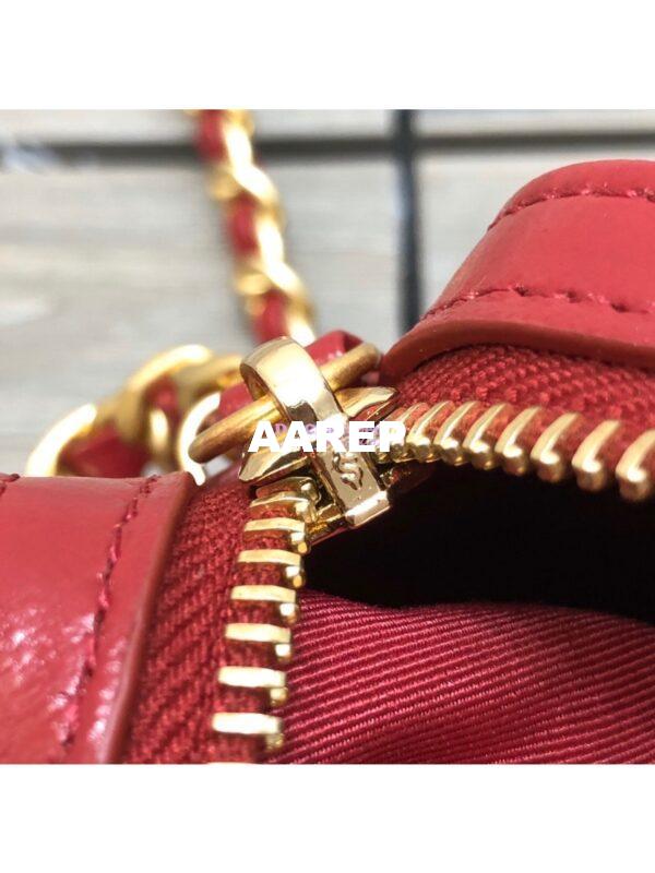 Replica Chanel Shiny Lambskin Small Bowling Bag AS1899 Red 10