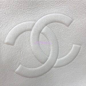 Replica Chanel Shiny Aged Calfskin Shopping Bag AS1945 White 2