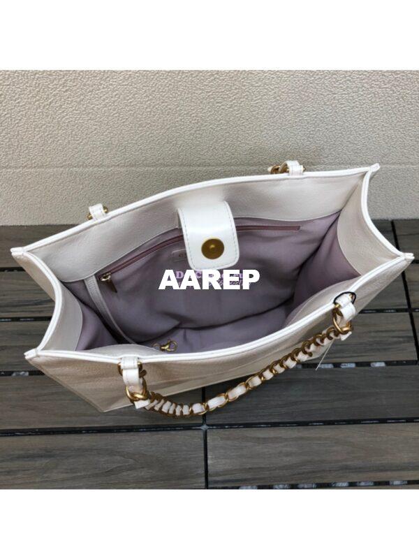 Replica Chanel Shiny Aged Calfskin Shopping Bag AS1945 White 8