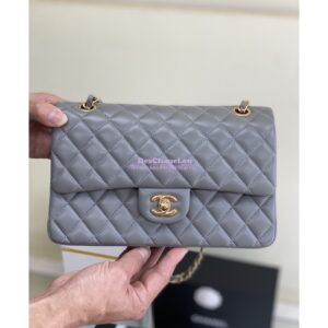 Replica Chanel CF 1112 Classic Flap Lambskin in Grey Bag