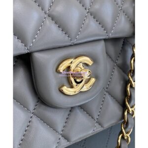 Replica Chanel CF 1112 Classic Flap Lambskin in Grey Bag 2