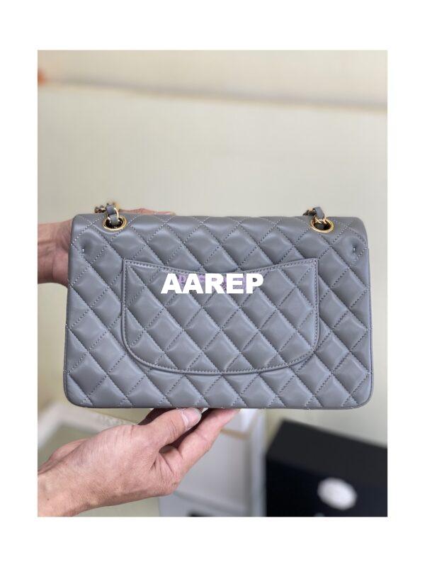 Replica Chanel CF 1112 Classic Flap Lambskin in Grey Bag 8