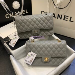 Replica Chanel CF 1112 Classic Flap Caviar in Grey Bag