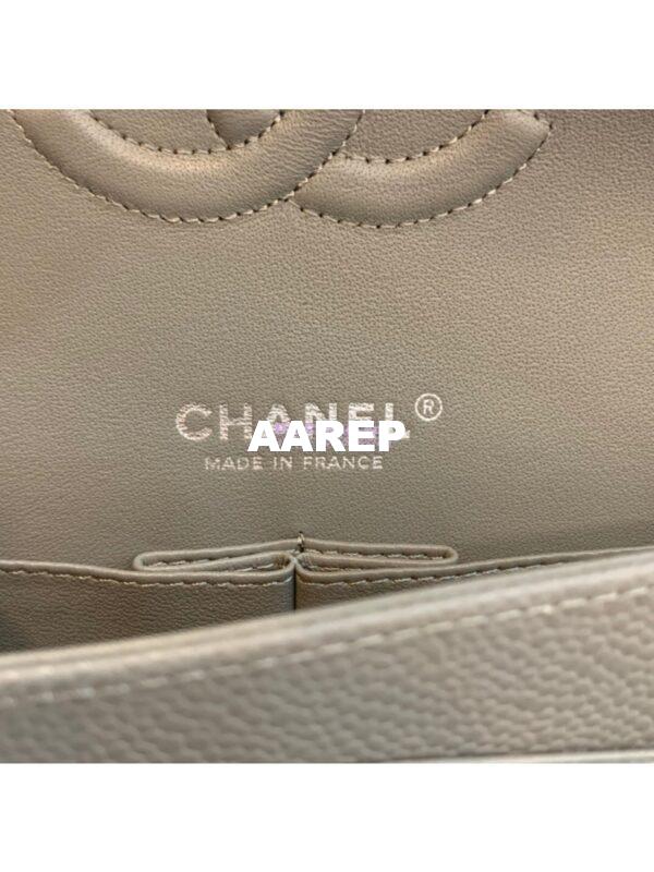 Replica Chanel CF 1112 Classic Flap Caviar in Grey Bag 9