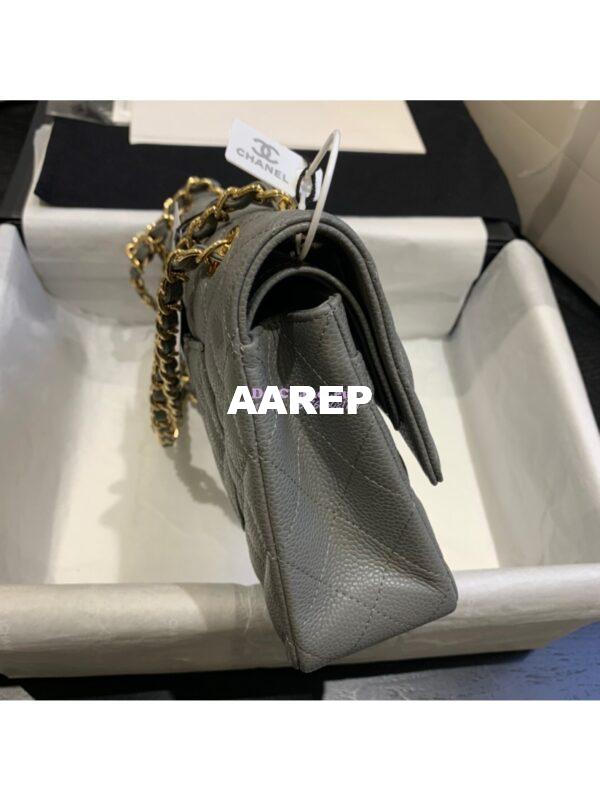 Replica Chanel CF 1112 Classic Flap Caviar in Grey Bag 15
