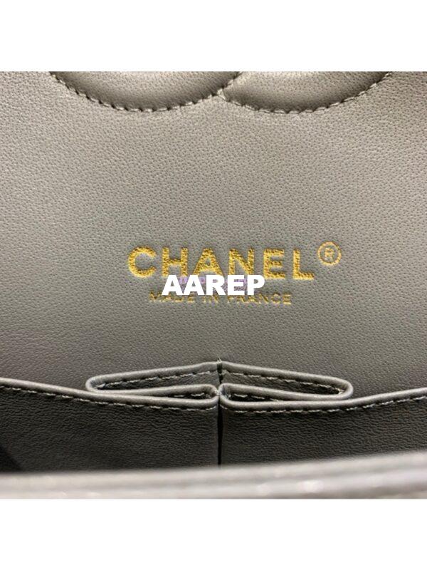 Replica Chanel CF 1112 Classic Flap Caviar in Grey Bag 19