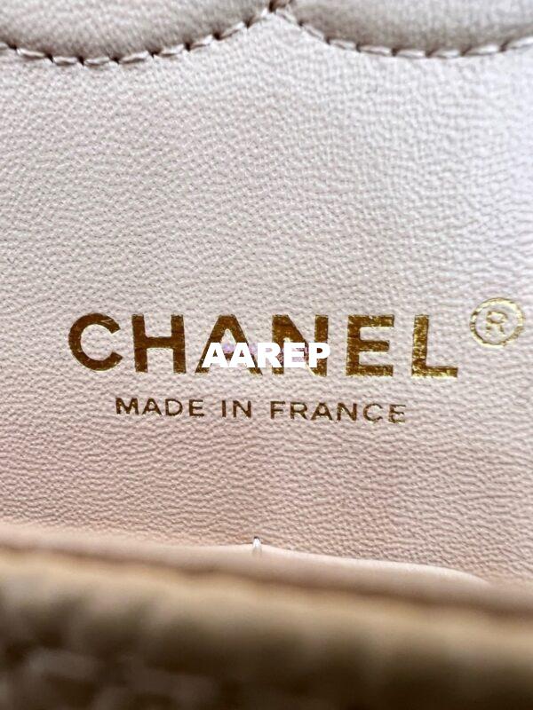 Replica Chanel CF 1112 Classic Flap Caviar in Beige Bag 20
