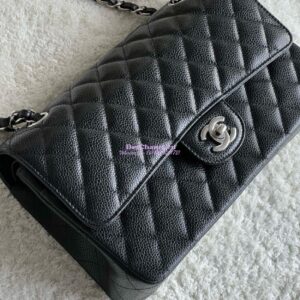 Replica Chanel CF 1112 Classic Flap Caviar in Black Bag 2