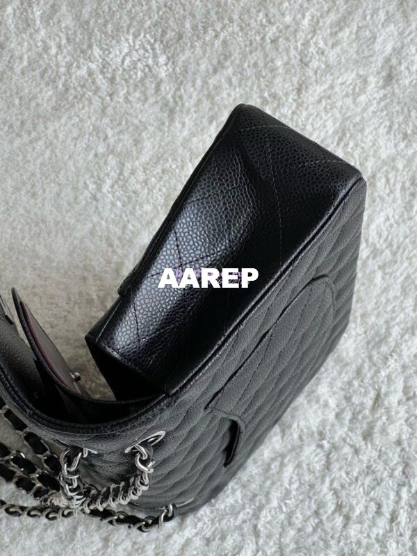 Replica Chanel CF 1112 Classic Flap Caviar in Black Bag 5
