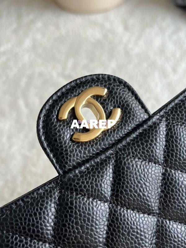 Replica Chanel CF 1112 Classic Flap Caviar in Black Bag 14