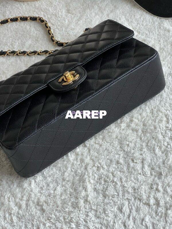 Replica Chanel CF 1112 Classic Flap Caviar in Black Bag 16