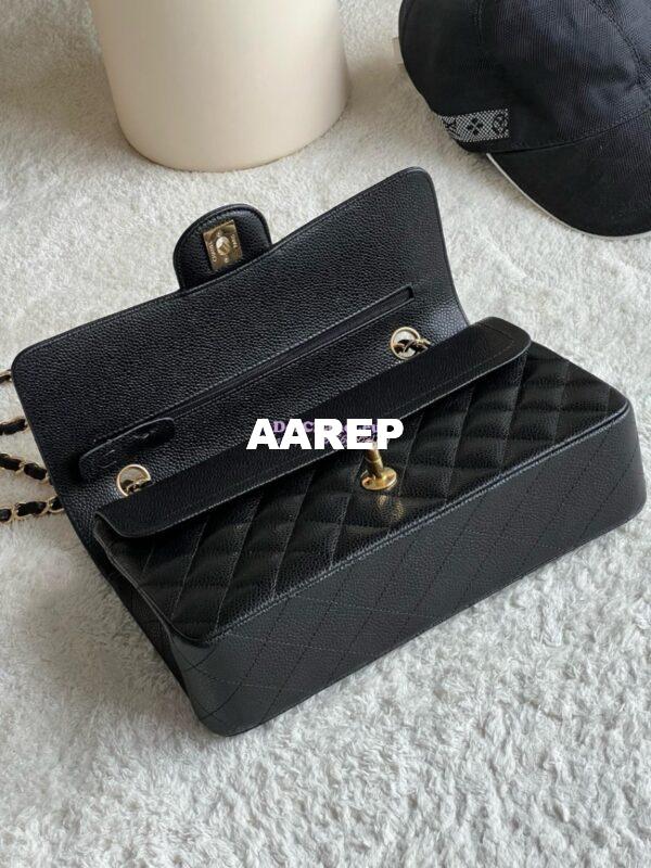 Replica Chanel CF 1112 Classic Flap Caviar in Black Bag 17
