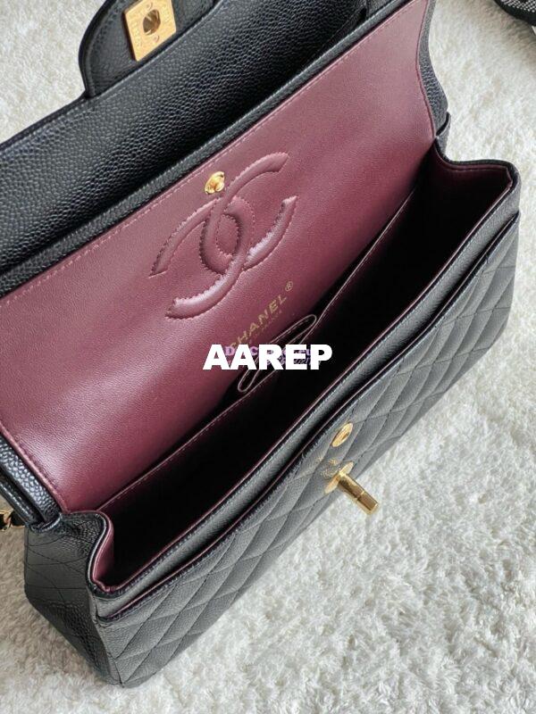 Replica Chanel CF 1112 Classic Flap Caviar in Black Bag 19