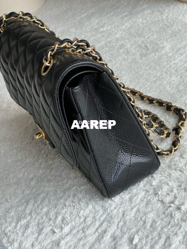 Replica Chanel CF 1112 Classic Flap Caviar in Black Bag 20