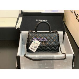 Replica Chanel Coco Metallic Aged Calfskin Flap Bag 92991 So Black 2