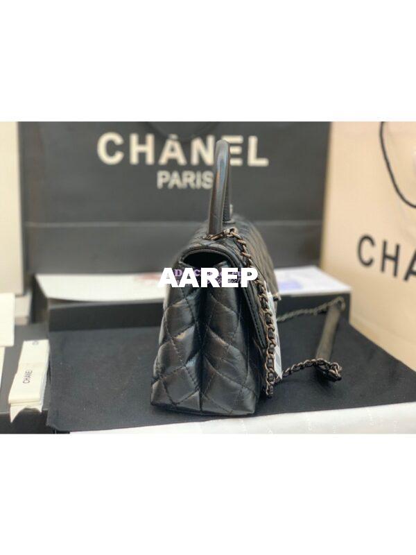 Replica Chanel Coco Metallic Aged Calfskin Flap Bag 92991 So Black 7