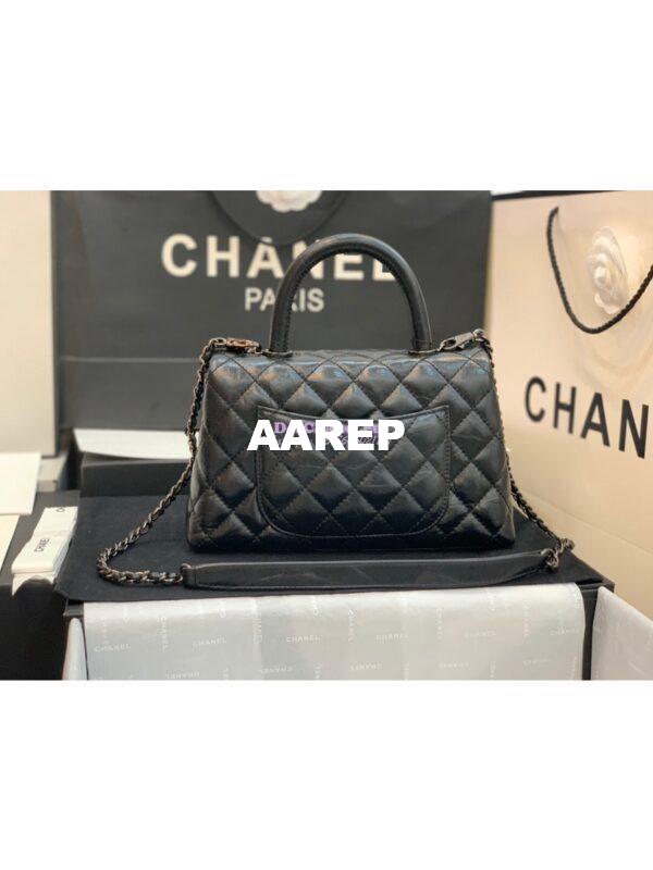 Replica Chanel Coco Metallic Aged Calfskin Flap Bag 92991 So Black 9
