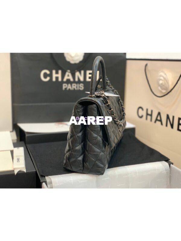 Replica Chanel Coco Metallic Aged Calfskin Flap Bag 92991 So Black 14