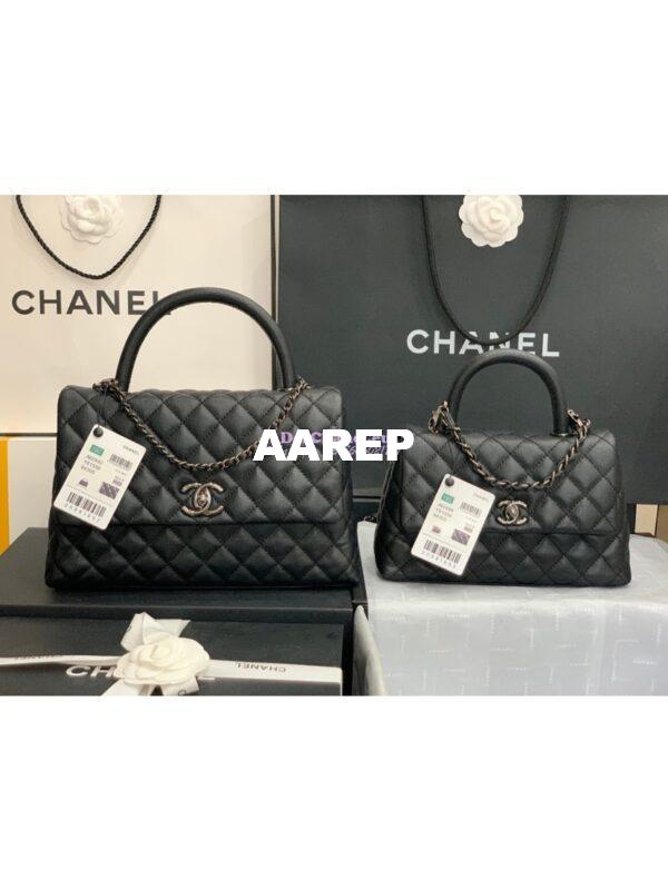Replica Chanel Coco Grained Calfskin Flap Bag 92991 So Black 3