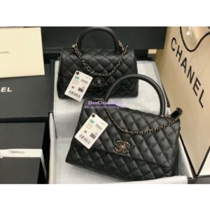 Replica Chanel Coco Grained Calfskin Flap Bag 92991 So Black 2