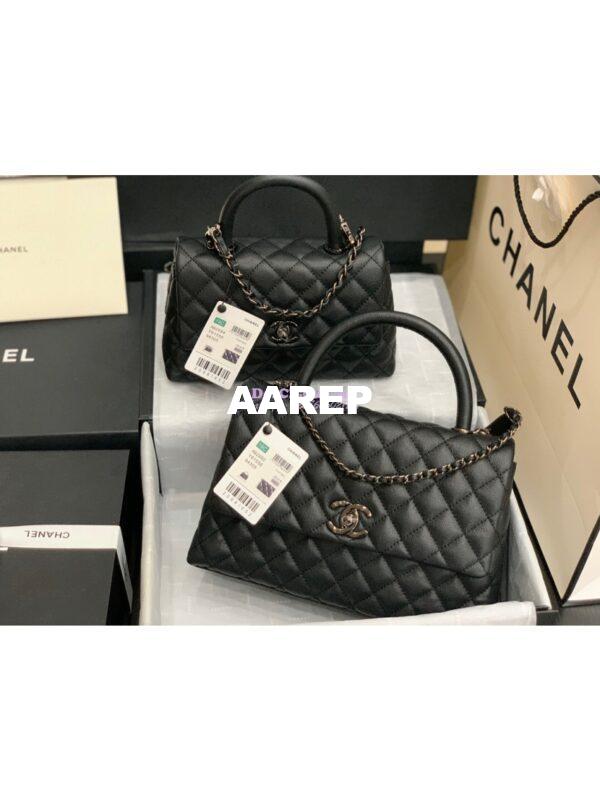 Replica Chanel Coco Grained Calfskin Flap Bag 92991 So Black 4