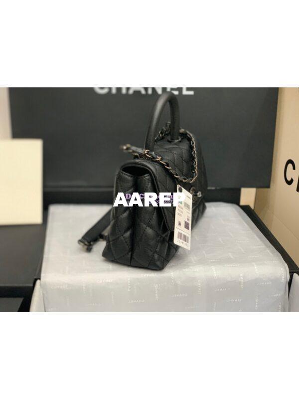 Replica Chanel Coco Grained Calfskin Flap Bag 92991 So Black 7