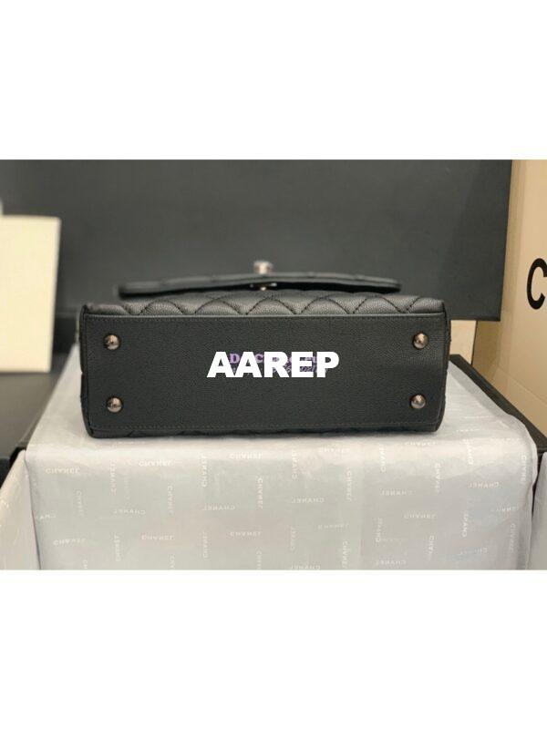 Replica Chanel Coco Grained Calfskin Flap Bag 92991 So Black 9