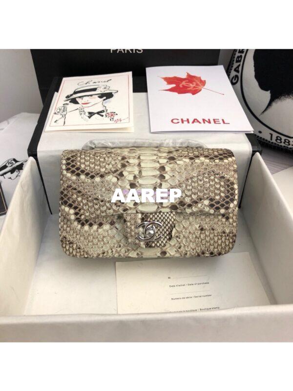 Replica Chanel Python Small 20cm Classic Flap Bag 25 9