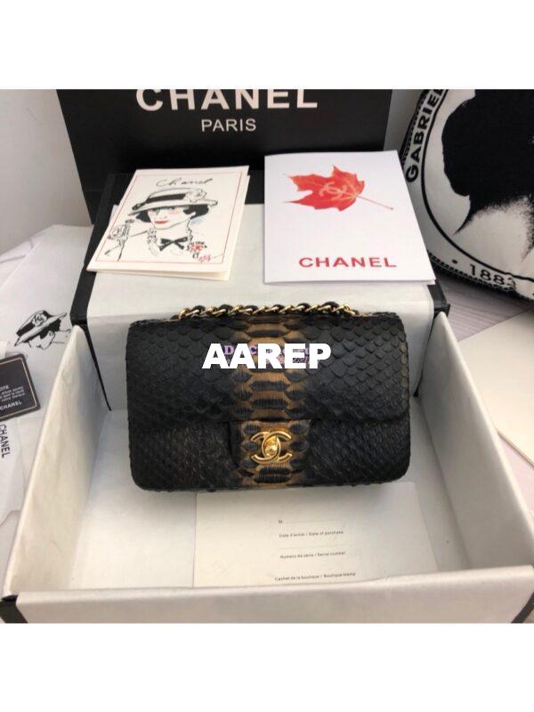 Replica Chanel Python Small 20cm Classic Flap Bag 24 3
