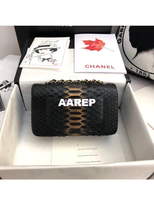 Replica Chanel Python Small 20cm Classic Flap Bag 24 9