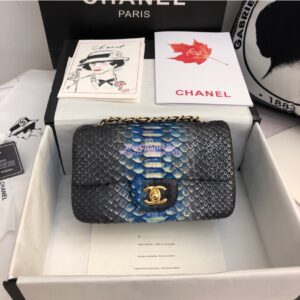 Replica Chanel Python Small 20cm Classic Flap Bag 23