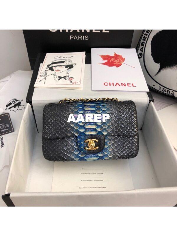 Replica Chanel Python Small 20cm Classic Flap Bag 23 3