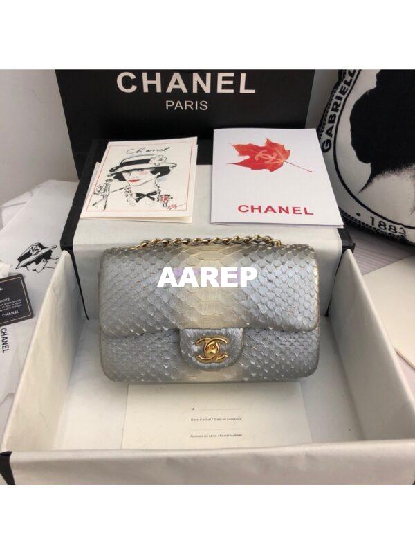 Replica Chanel Python Small 20cm Classic Flap Bag 21