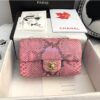 Replica Chanel Python Small 20cm Classic Flap Bag Dark Brown 2