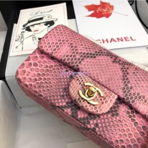 Replica Chanel Python Small 20cm Classic Flap Bag 20 2
