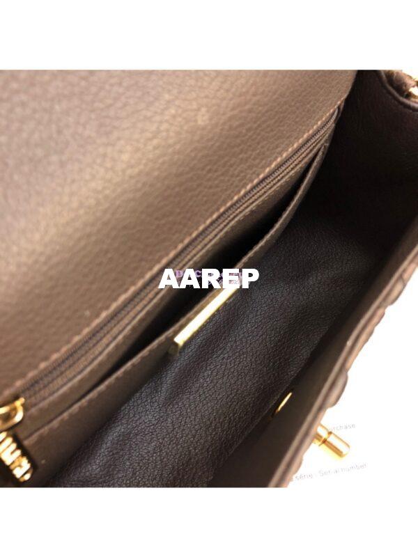 Replica Chanel Python Small 20cm Classic Flap Bag Dark Brown 8