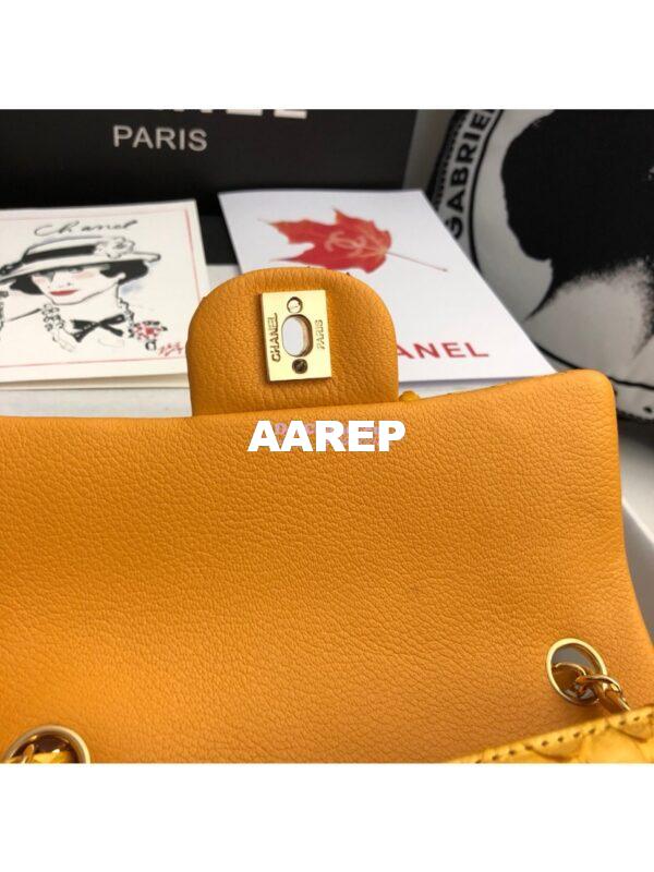 Replica Chanel Python Small 20cm Classic Flap Bag Gold 6